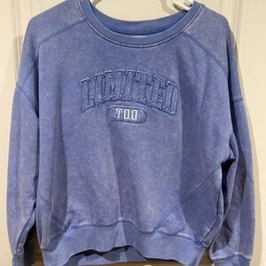 Limited Too Crewneck Sweater ~ Girls Blue sz L 12/14